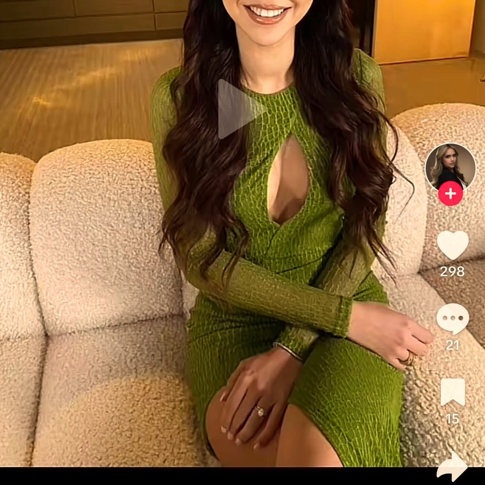 Michael Costello x REVOLVE Lauren Maxi Dress in Green Croc